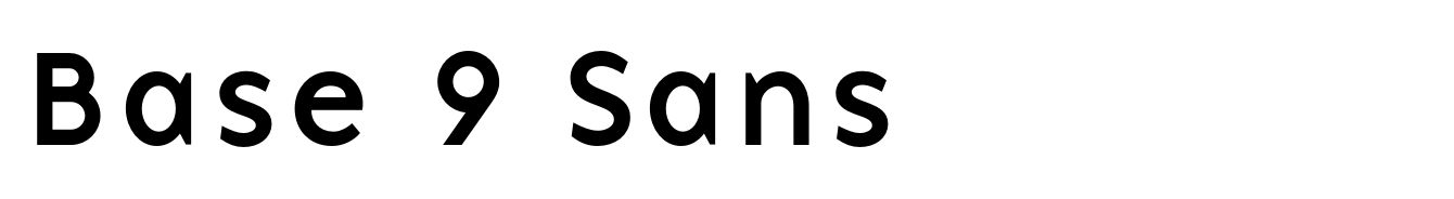 Base 9 Sans